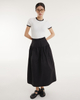 Color-blocking, Form-fitting Short-sleeved T-shirt