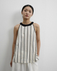 Vertical Striped Halter Vest