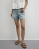 Fringed Denim Shorts
