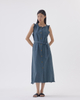 Gabriella Raw Edge Button Down Denim Dress