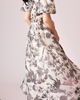 3033 Floral Draw-shoulder Dress