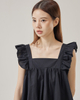 Sleeveless Top with Frills