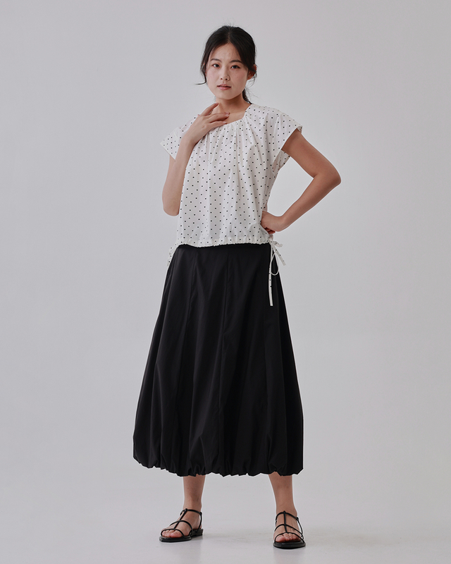 Keira Bubble Hem Midi Skirt