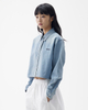 Embroidered Short Denim Shirt