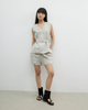 A Stylish, Waist-cinching Sleeveless Vest Shirt