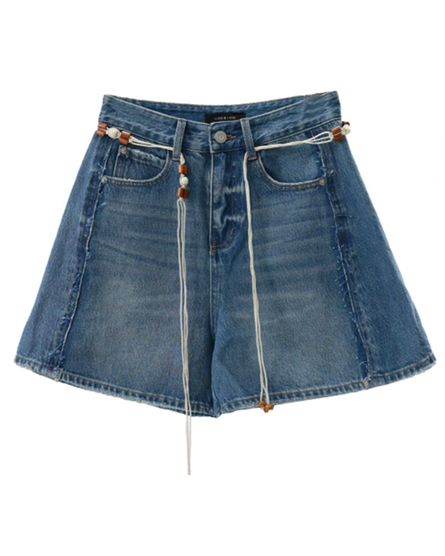 Design-sense Denim Shorts (with Accessories)