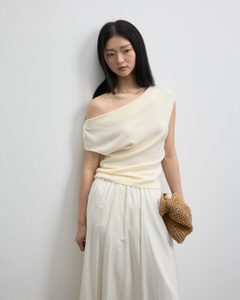One-shoulder Elegant Sleeveless Knitted Vest