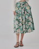 Flare Floral Midi Skirt