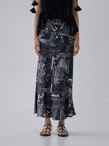 Claudette Fishtail Midi Skirt