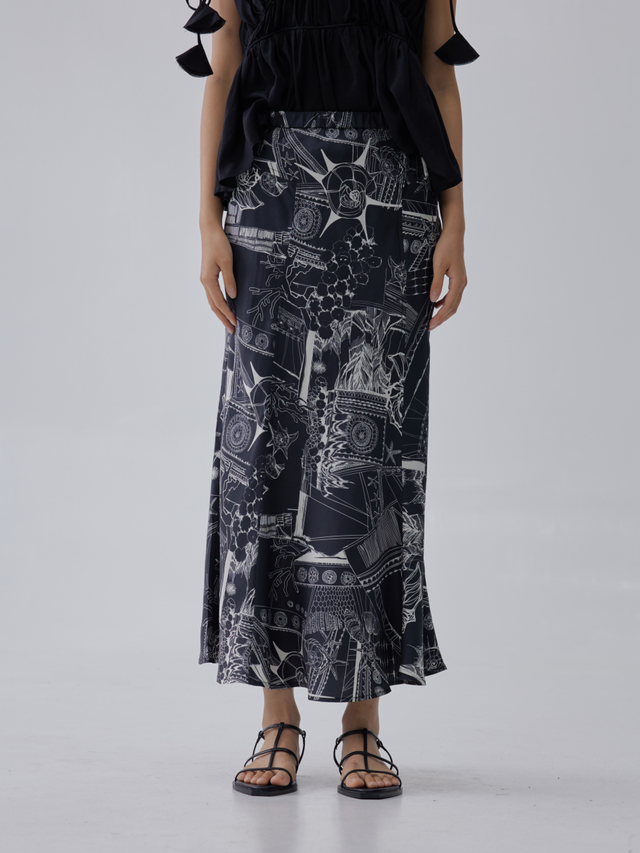 Claudette Fishtail Midi Skirt