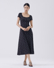 Zendon Square Neck Midi Dress