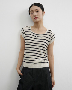 Contrasting Color Striped Pullover