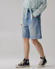 The Light Blue Denim Capri Pants Are Slimming And Loose
