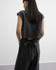A Two-piece Set of French Linen Sleeveless Tank Tops And Wide-leg Pants