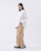 Khaki Wide-leg Casual Pants