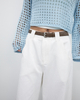 High-waisted Narrow Straight-leg Pants