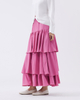 Ruffled Tiered Midi Skirt