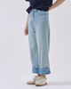 Ginny Straight Leg Cuffed Denim Pants