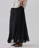 Meshed Flare Maxi Skirt