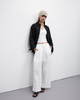 Imported Linen Slimming Drawstring Wide-leg Pants