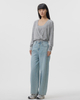 A Long-sleeved Knitted Sweater with A Twisted Design And Crossed V-neck