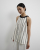 Vertical Striped Halter Vest