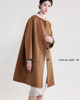 Collarless Cotton Wool Coat