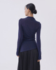 High Neck Irregular Hem Top