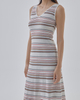 Reagan V-Neck Striped Fitted Dress