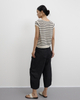 Contrasting Color Striped Pullover