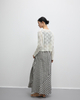 Black And White Checkered Lace-up Skirt