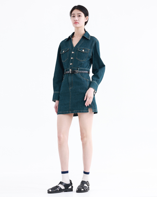 This Denim Short Dress Has A Retro Hong Kong Style