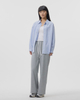 Two-piece Linen Blend Korean-style Embroidered Shirt Set