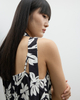 French Color-blocking Dress