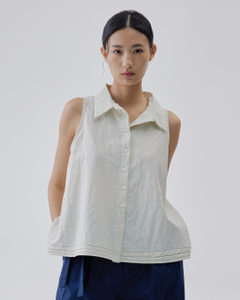 Collared Button Down Tank