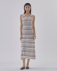 Reagan V-Neck Striped Fitted Dress
