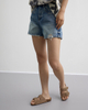 Distinctive Ripped Denim Shorts