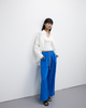 Imported Linen Slimming Drawstring Wide-leg Pants