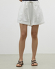 Linen Simple Wide-leg Drawstring Shorts