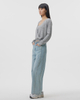 A Long-sleeved Knitted Sweater with A Twisted Design And Crossed V-neck