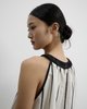 Vertical Striped Halter Vest