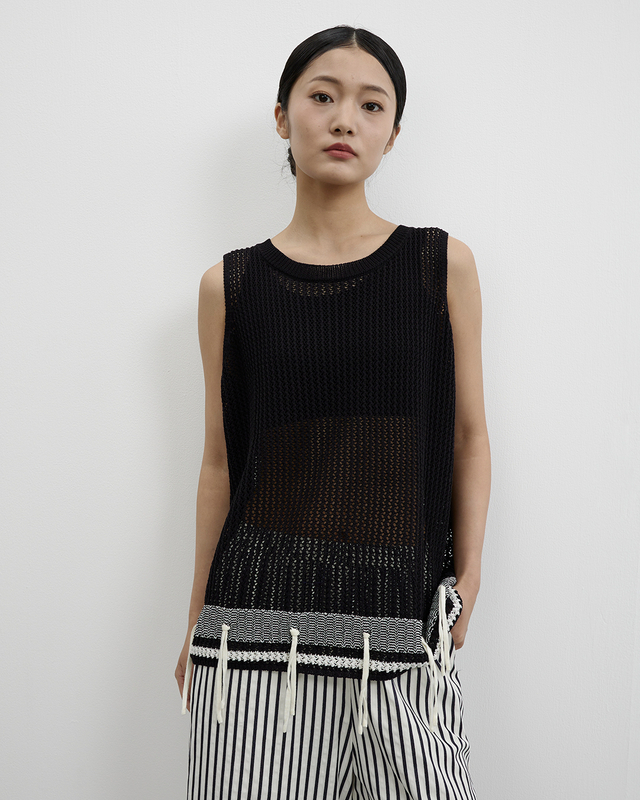 Tassel And Hollowed-out Design Vest