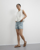 Fringed Denim Shorts