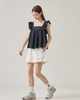 Sleeveless Top with Frills