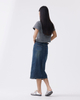 Denim Skirt with Slit Front